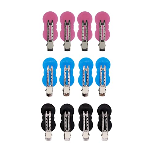 Wizme 12-Piece Metal Hair Sectioning Clips for Salon & Home Hair Styling - Professional Hair Cutting & Styling Tools for Wet/Dry Hair