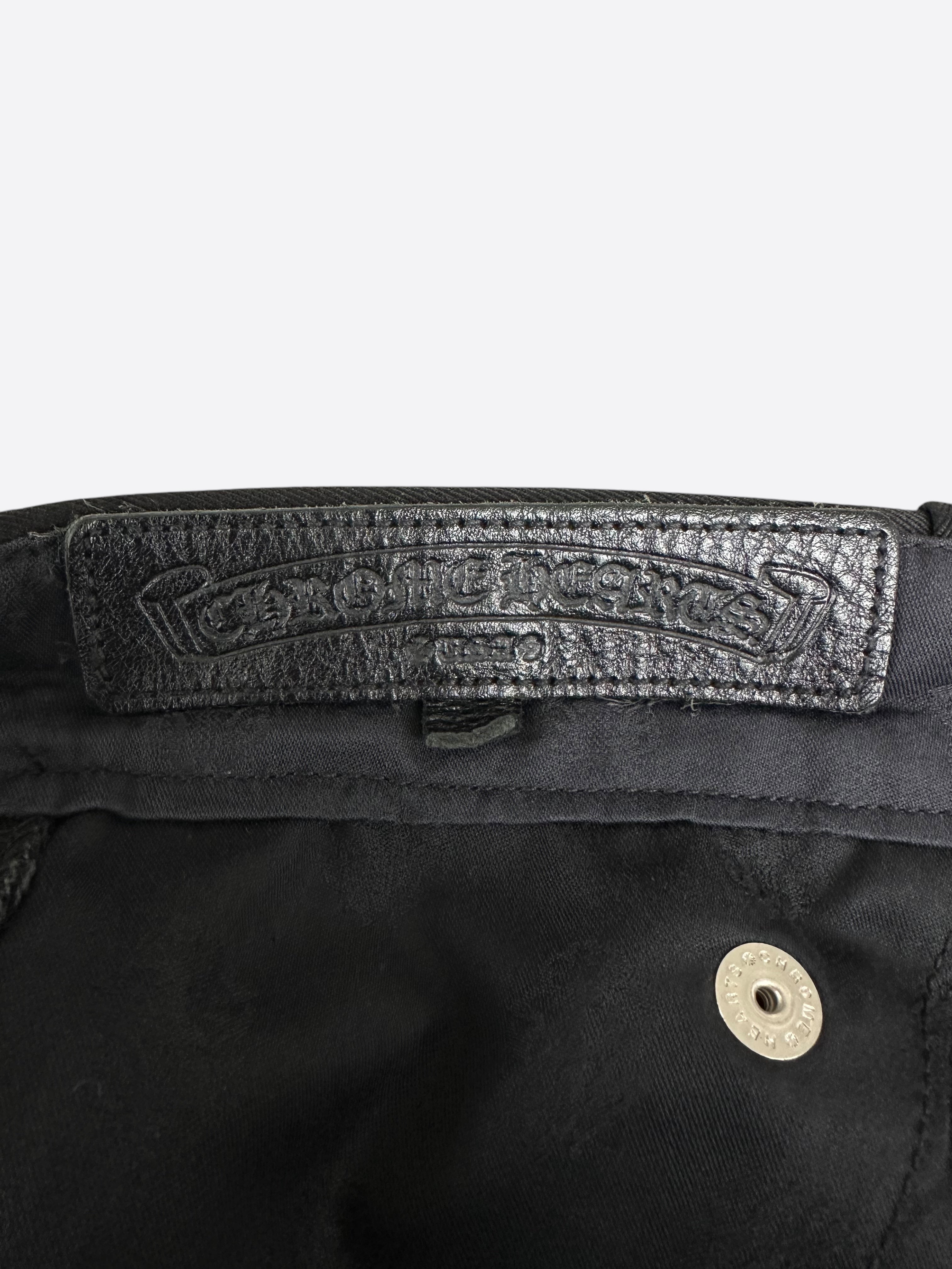 Chrome Hearts Black Carpenter Pants for Men - Heavy Duty Workwear with Multiple Pockets | Perfect for Construction, Carpentry & Outdoor Activities
