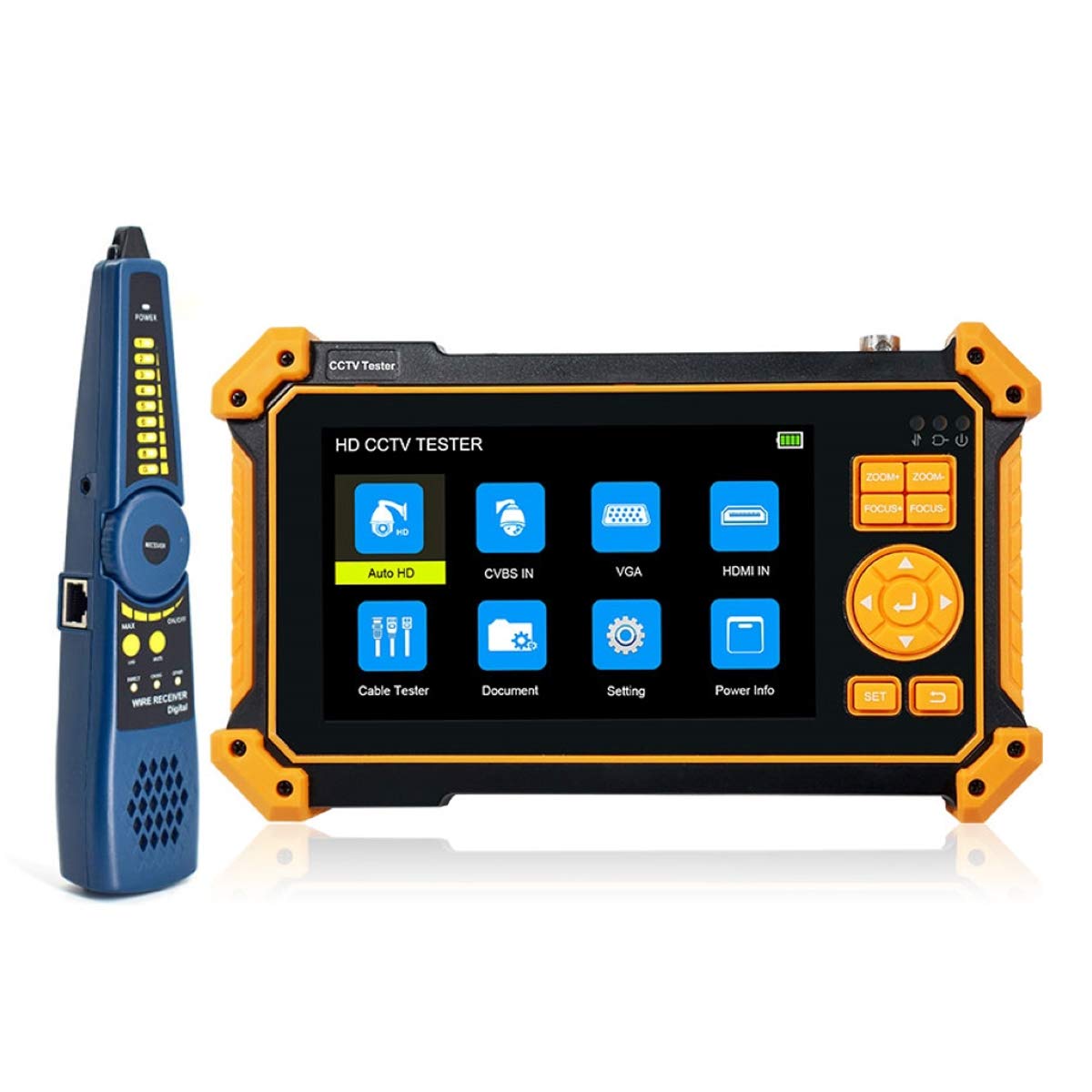 5 Inch Touch Screen 8MP AHD/CVI/TVI/CVBS Camera Tester with HDMI & VGA Input - Professional Cable Tracer for CCTV Installation & Security System Maintenance