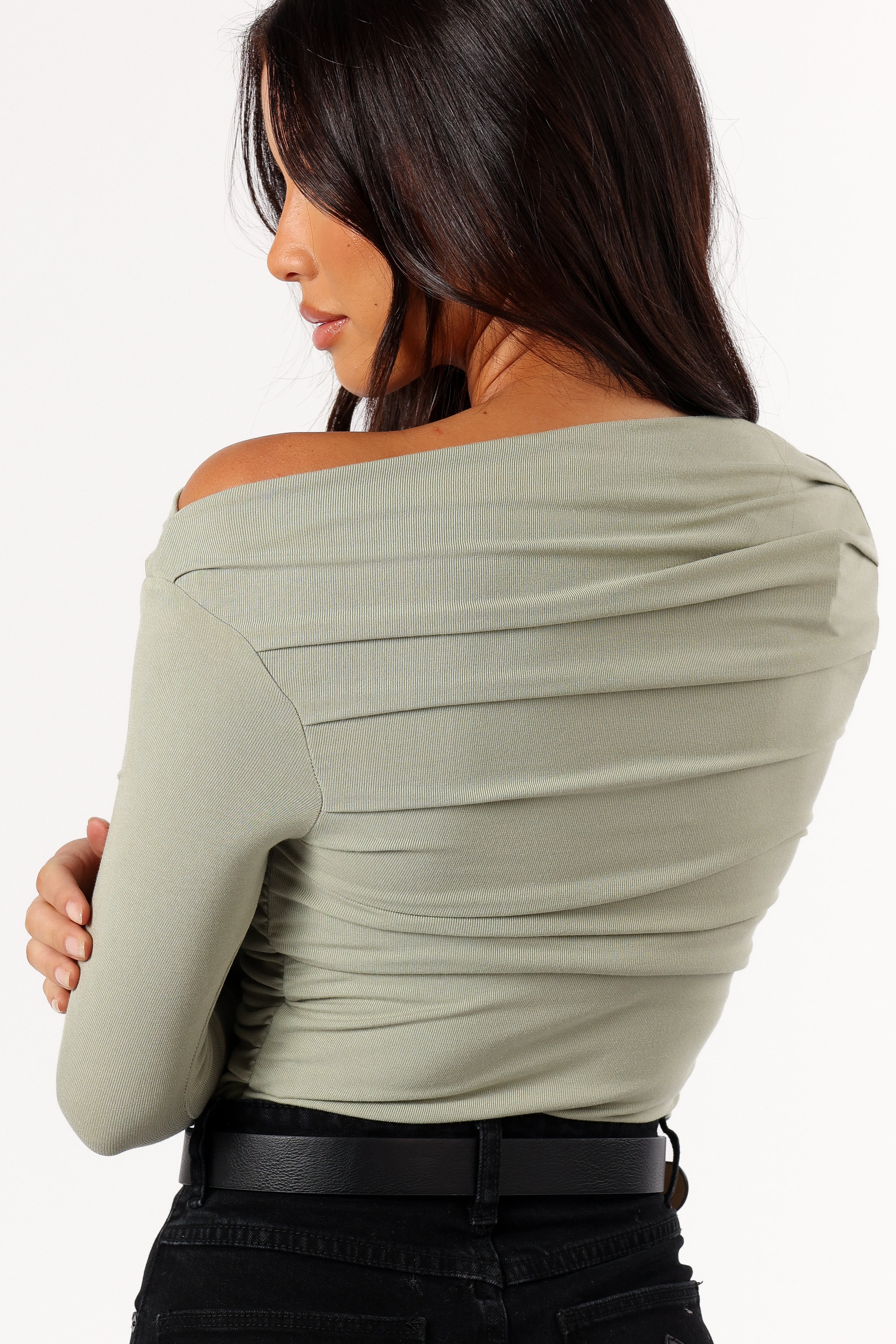 Women's Cer Knit Top in Sage Green - Soft & Comfortable Casual Wear for Everyday Outfits and Layering