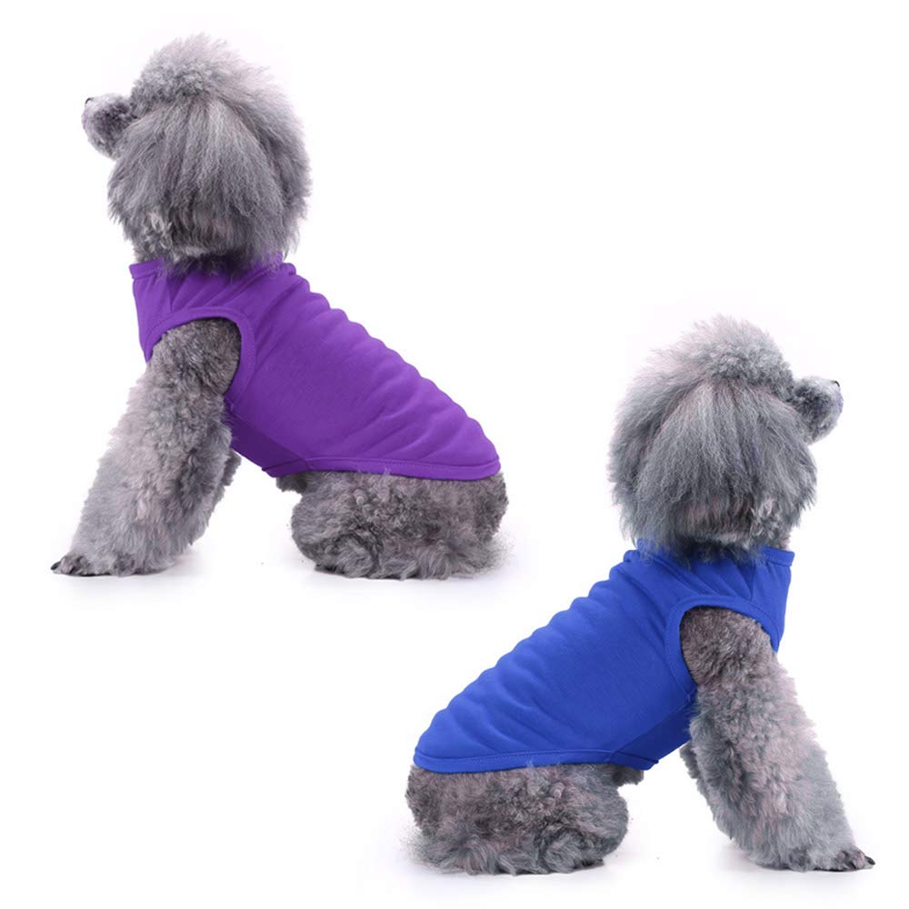 Chol&Vivi 4-Pack Blank Dog T-Shirts for Extra Small to Extra Large Puppies | Soft Cotton Pet Clothes for Small Breed Dogs | Perfect for Daily Walks, Photo Shoots & Seasonal Outfits