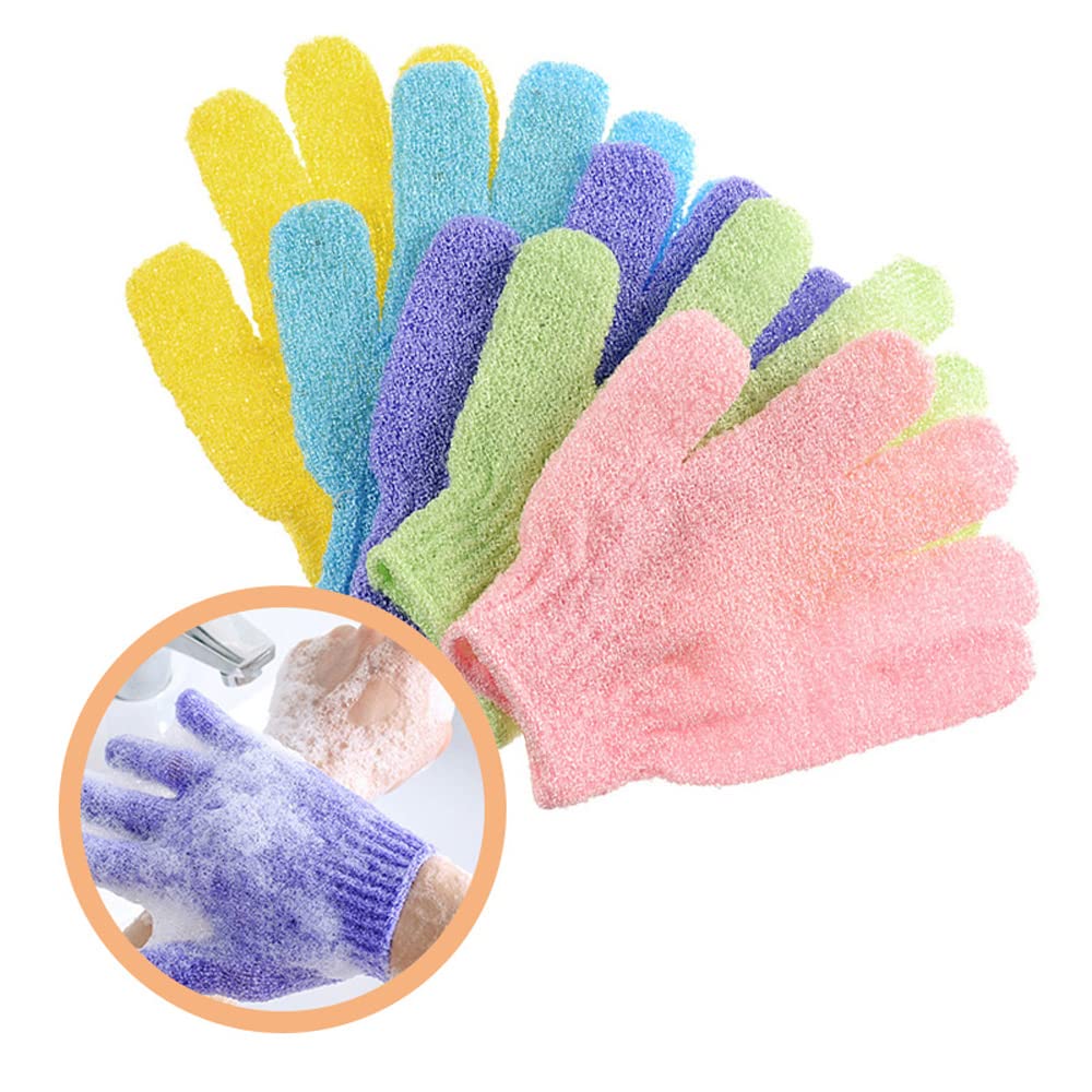 10 Pairs Exfoliating Gloves for Shower & Spa - Body Scrubber, Bath Loofah Mitts for Dead Skin Removal - Perfect for Home Spa, Dry Brushing & Gift Sets