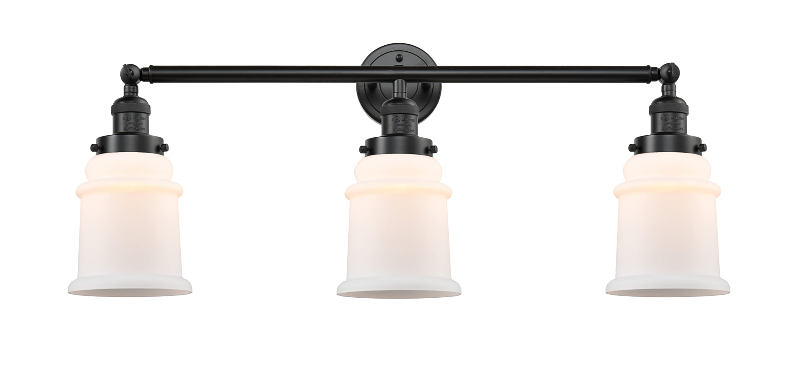 Franklin Restoration Collection 205-OB-G181 3-Light Bathroom Vanity Light Fixture in Antique Bronze - Perfect for Modern and Traditional Bathroom Decor