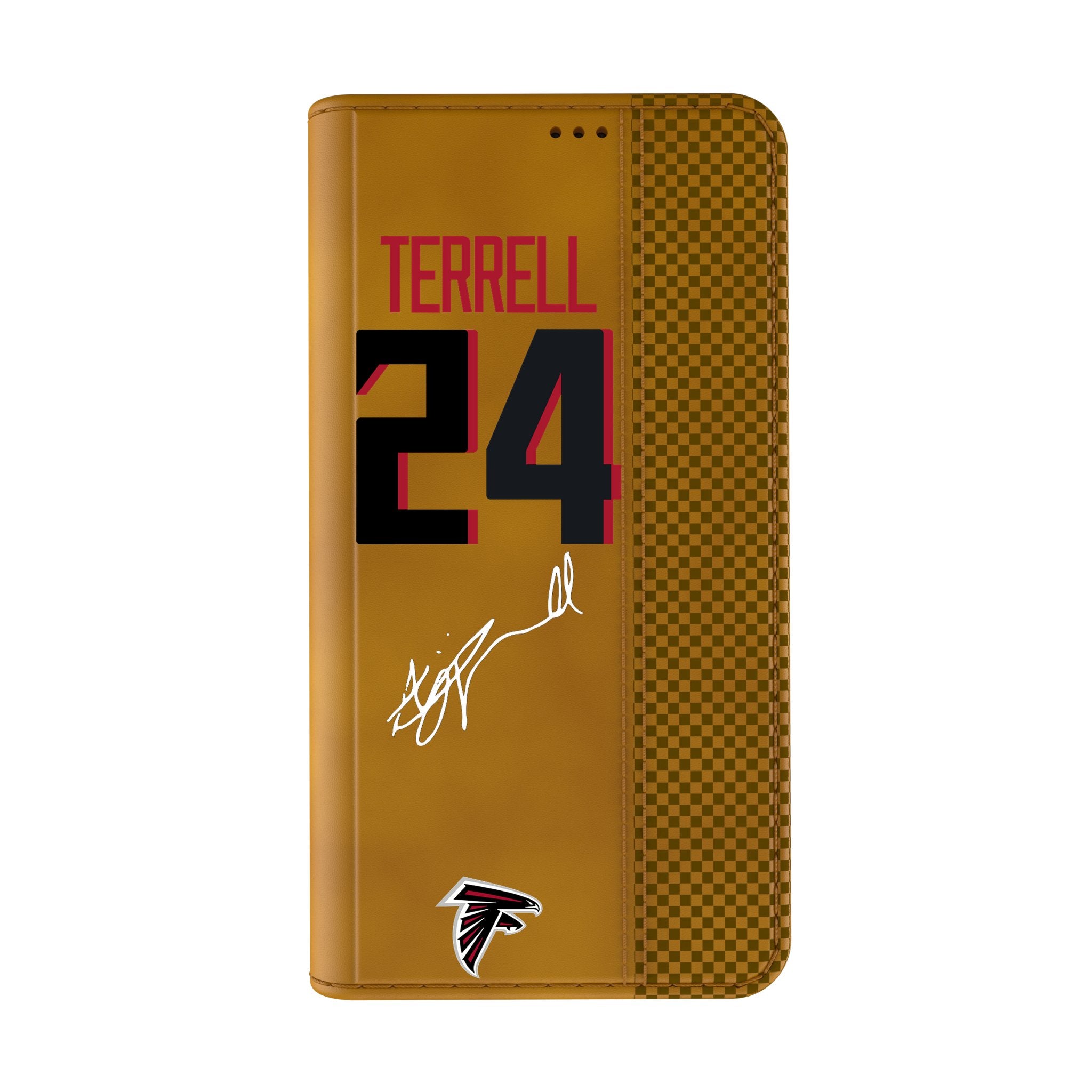 A.J. Terrell Atlanta Falcons 24 Game Tactic Folio Phone Case for iPhone 14/13/12 Pro Max - Premium NFL Football Protective Cover with Card Holder - Perfect for Game Day & Falcons Fan Gifts