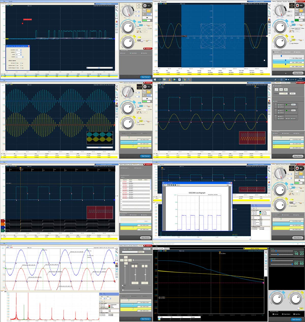 Loto PC Oscilloscope OSCA02M - 2-Channel 35MHz Bandwidth USB Oscilloscope, 100M S/s Sampling, 8~13 Bit Vertical Resolution, Compatible with Windows & Android | Ideal for Electronics Testing, Circuit Debugging, and Engineering Education