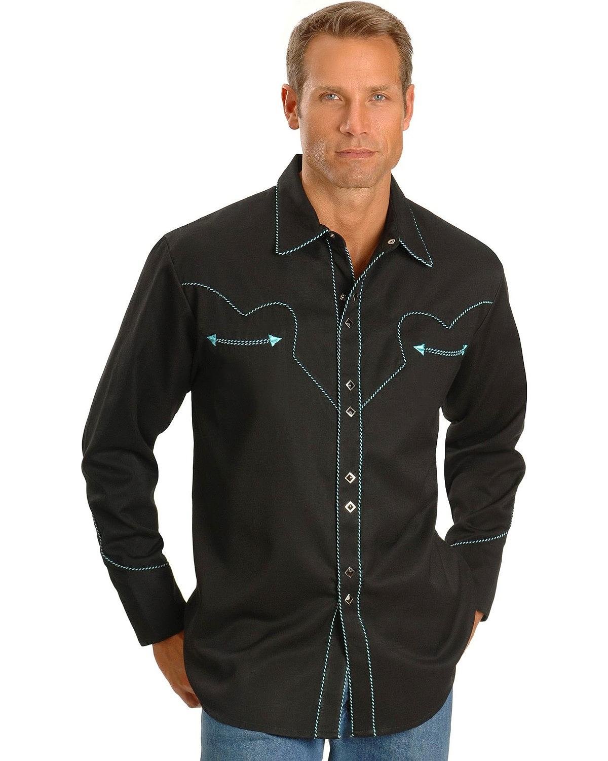 Stylish Scully Solid Snap Front Shirt with Candy Cane Piping - Perfect for Casual Wear, Holiday Parties & Western Fashion (P726 CRI)