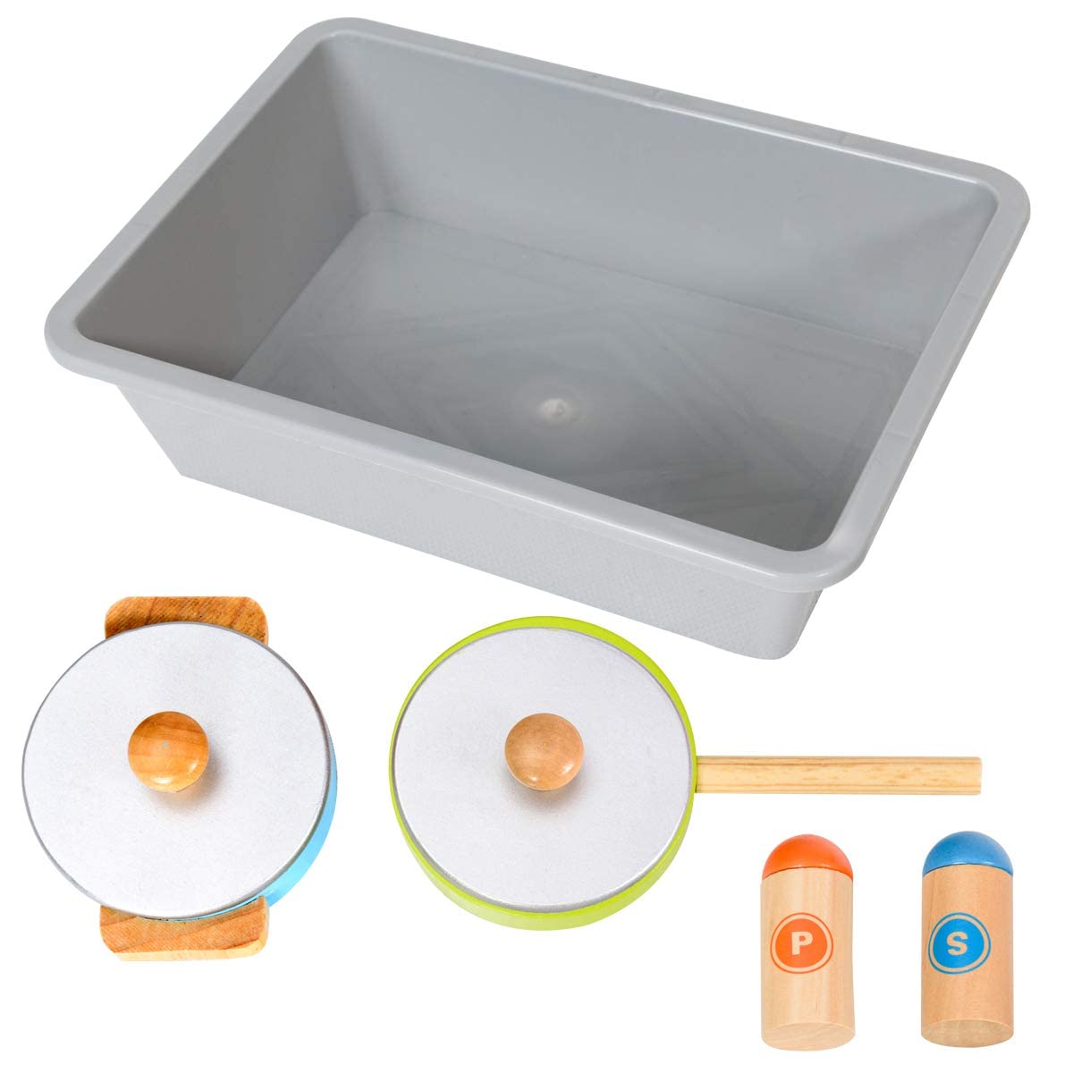 MAT EXPERT Kids Wooden Chef Pretend Play Kitchen Set with Removable Sink, Cookware, Microwave & Storage Cabinet - Educational Toy Kitchen for Toddlers Age 3+ - Perfect Gift for Boys & Girls - Great for Pretend Play, Role-Playing & Early Learning Development