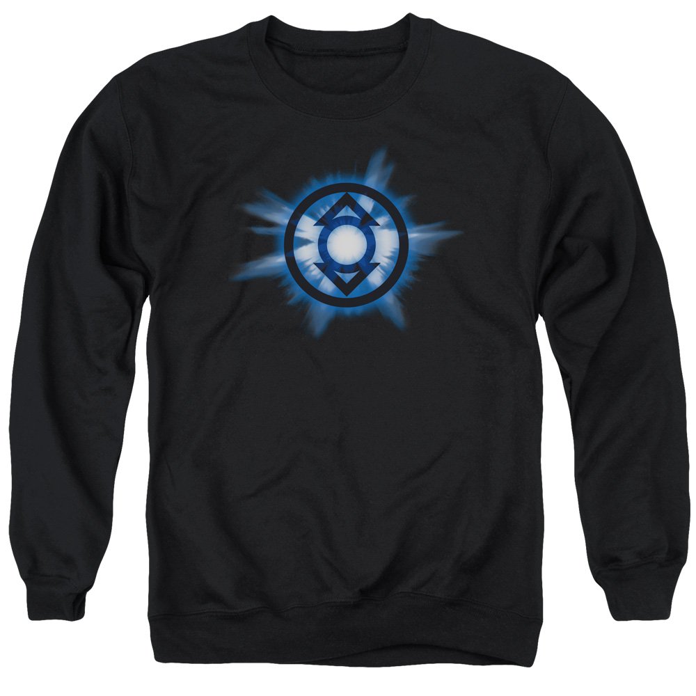 Green Lantern Indigo Glow Unisex Crewneck Sweatshirt for Men & Women | Soft Cotton Pullover | Superhero Comic Book Fan Apparel | Perfect for Cosplay, Comic Con & Casual Wear