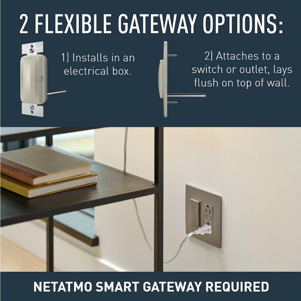 Legrand Radiant WNRL33NI Wireless Smart Light Switch - Works with Alexa, Google Assistant & Apple HomeKit - Netatmo Enabled for Home/Away Automation - Nickel Finish (1-Pack) | Perfect for Smart Homes, Bedrooms & Living Rooms