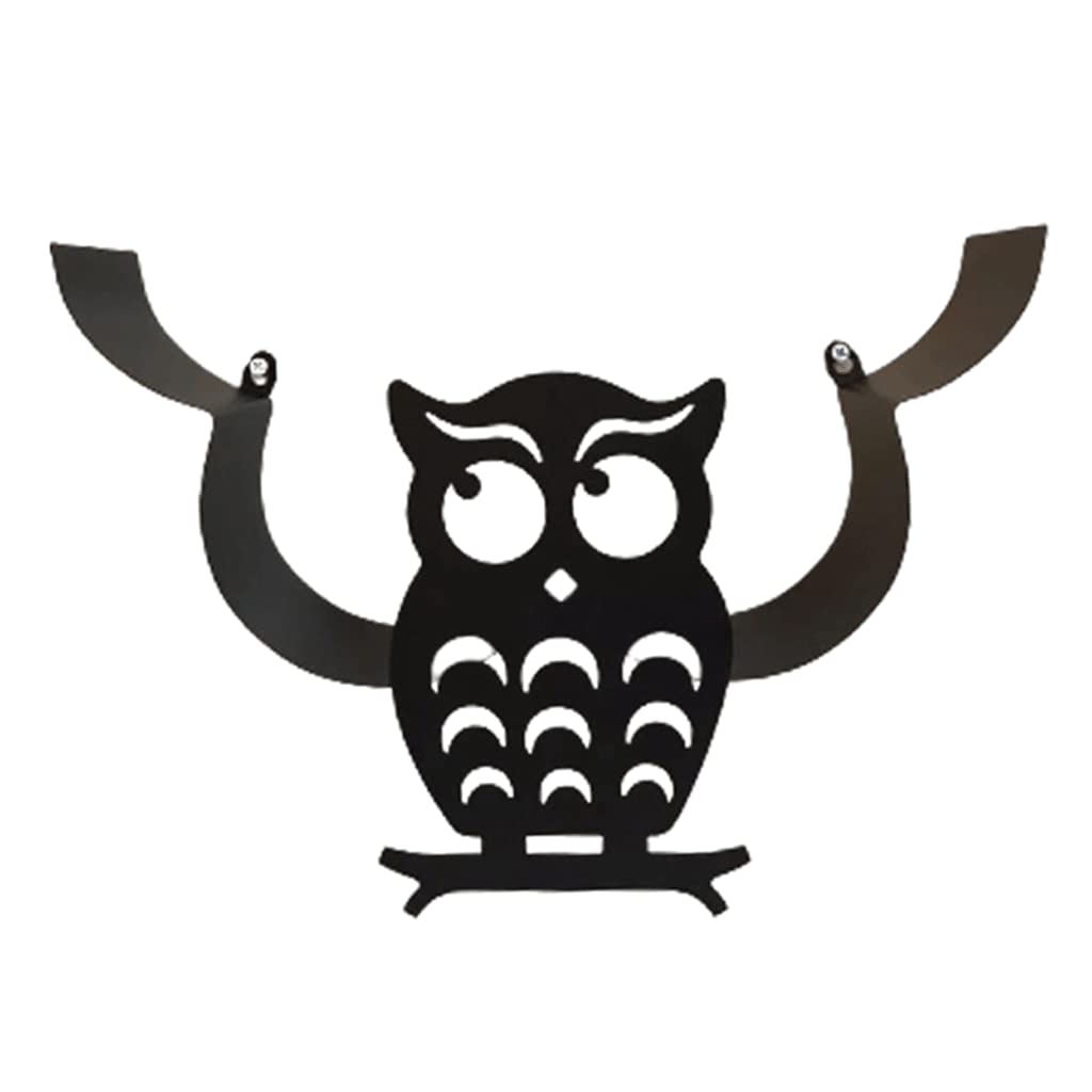 DUPLUSFUN Owl Shaped Toilet Paper Holder - Wall Mount or Free Standing Metal Bathroom Tissue Storage Shelf | Cute Animal-Themed Bathroom Decor for Home, Apartment & RV Use