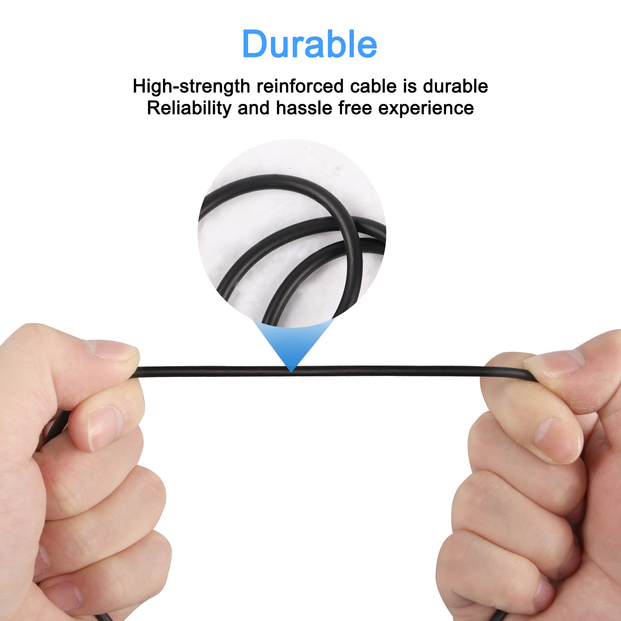 MEIRIYFA 4.4FT Boom Mic Cable with 3.5mm Jack & Mute Control - Compatible with Headphones, Windows PC, PS4, Xbox One, PS5 - Perfect for Gaming, Streaming & Online Meetings