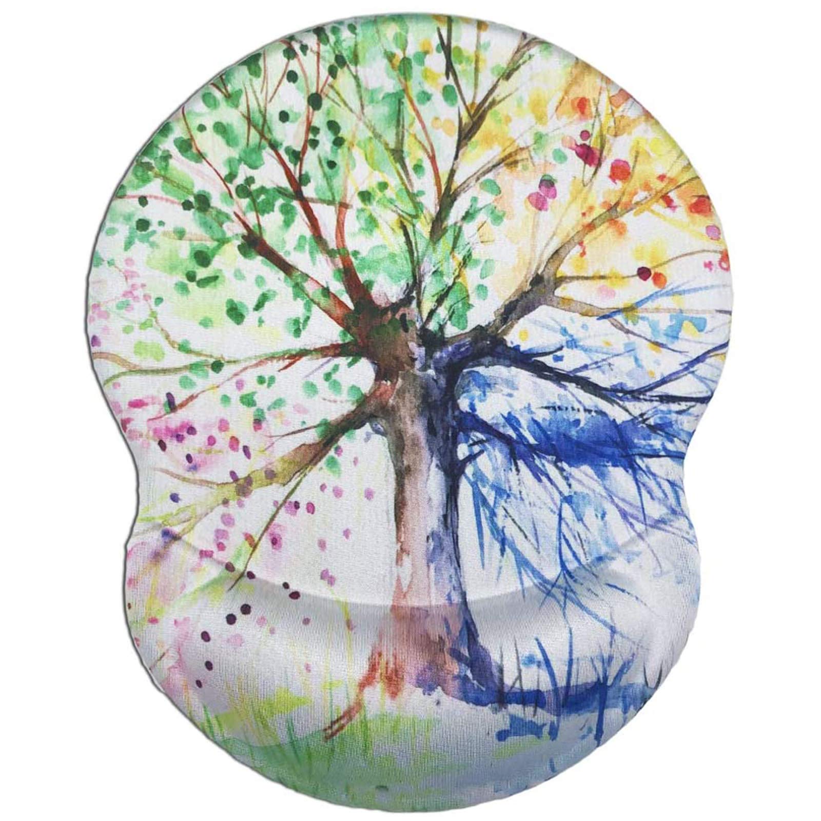 Ergonomic Mouse Pad with Wrist Support - Non-Slip Desk Mat for Office, Computer, Laptop & Mac - Durable Comfortable Lightweight Mousepad (Tree of Life Design) - Perfect for Long Work Hours & Gaming Sessions