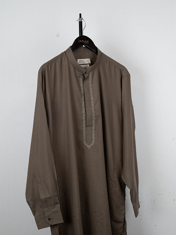 Premium Blended Olive Kurta Shalwar Set - Comfortable Traditional Pakistani Outfit for Women - Perfect for Eid, Weddings & Special Occasions