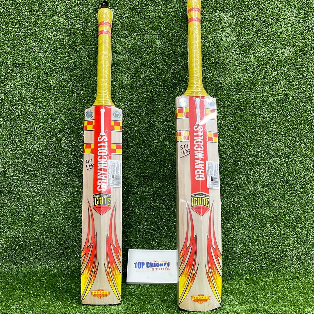 Gray Nicolls 2 Ignite English Willow Junior Cricket Bat - Premium Youth Cricket Equipment for Training & Matches