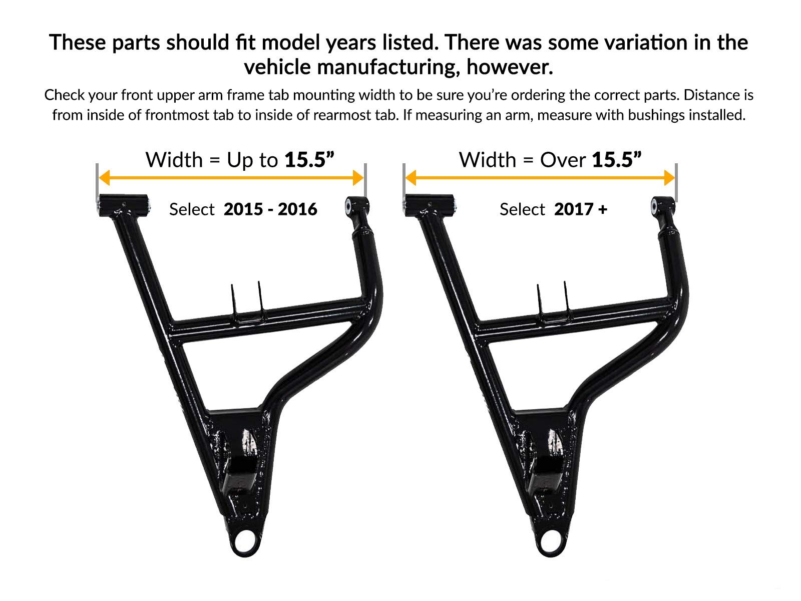 Heavy Duty High Clearance A-Arms for Polaris RZR S 900 & RZR 4 900 (2015-2016) | 1.5