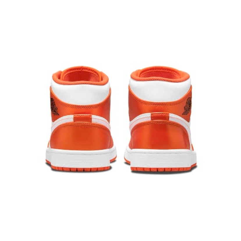 Air Jordan 1 Mid Sneakers - Metallic Orange Basketball Shoes for Men | High-Top Court Style for Casual Wear & Street Fashion
