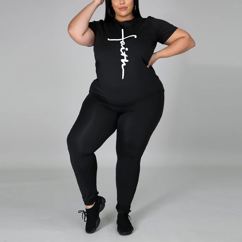 PINSV Plus Size Women's 2-Piece Outfit Sets (1X-5X) - Comfortable & Stylish Casual Wear for Work, Travel & Everyday Fashion
