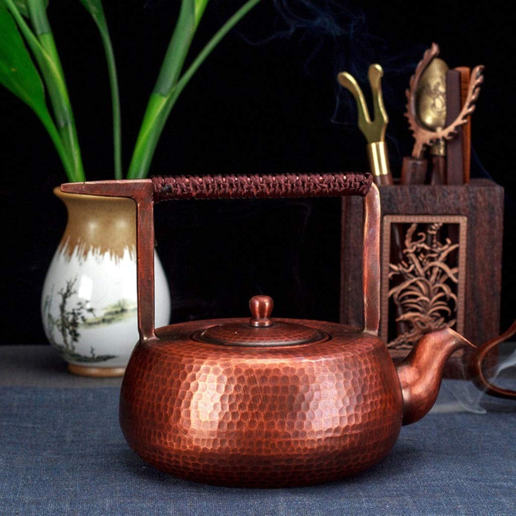 Vintage Copper Tea Kettle with Infuser - 1300ml Handmade Loose Leaf Teapot for Herbal & Black Tea | Perfect for Home Brewing, Afternoon Tea & Gift Giving