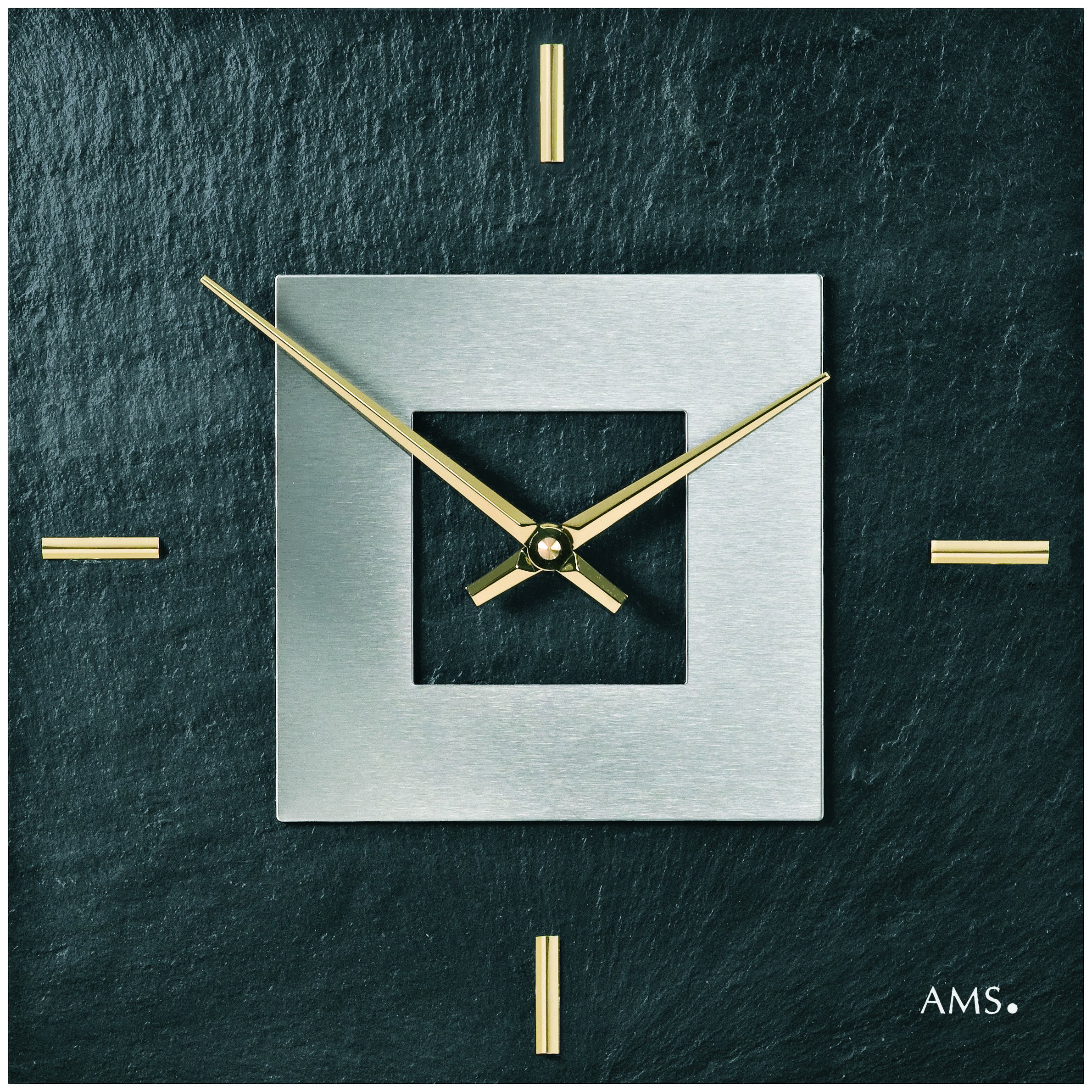AMS Modern Wall Clock with Silent Quartz Movement - Stylish Home & Office Decor for Living Room, Bedroom, Kitchen