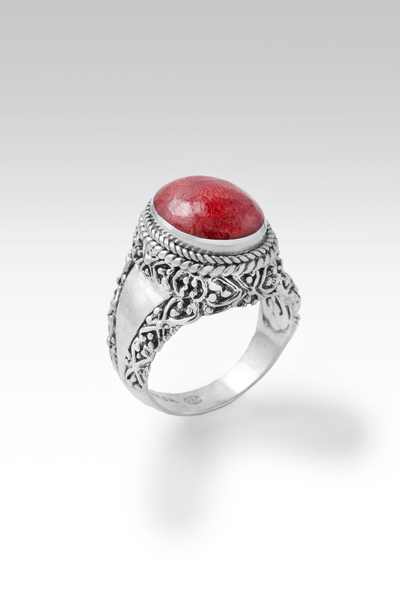 Journey of Enlightenment Ring™ - Handmade Red Sponge Coral Spiritual Jewelry for Meditation & Yoga | Unique Boho Chic Accessory for Women
