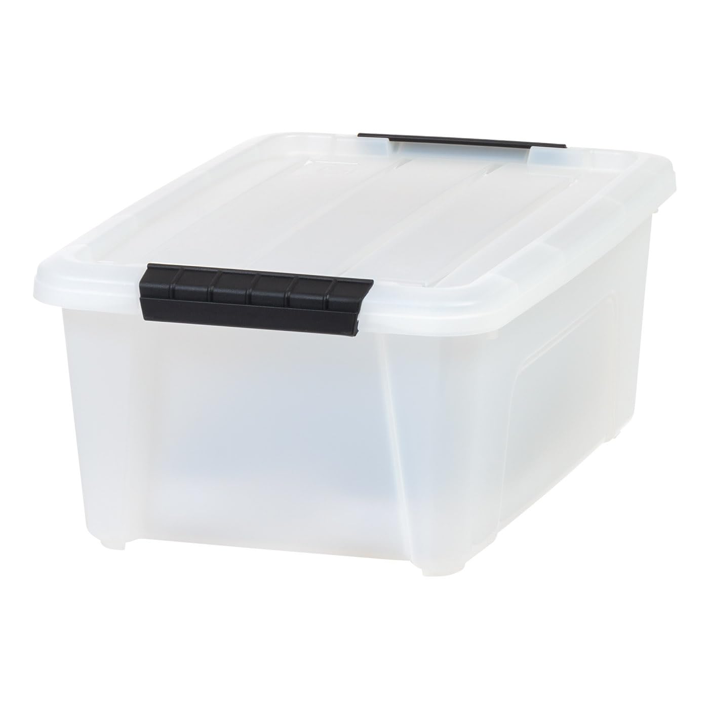 IRIS USA 13.5 Quart Stackable Plastic Storage Bins with Lids - 8 Pack BPA-Free Organizing Containers | Made in USA | Durable Nestable Design with Secure Latches & Pull Handles | Perfect for Home Organization, Closet Storage & Garage Shelving