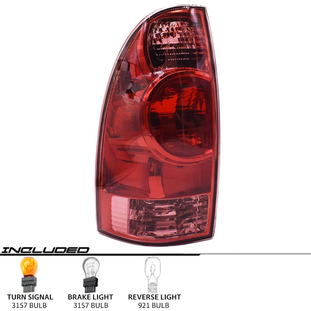 OE Style Halogen Tail Lights Assembly Replacement for 2005-2015 Toyota Tacoma - Pair (Part Numbers: TO2800158, TO2801158, 8156004150, 8155004150) - Durable & Waterproof for Off-Roading, Camping & Night Driving