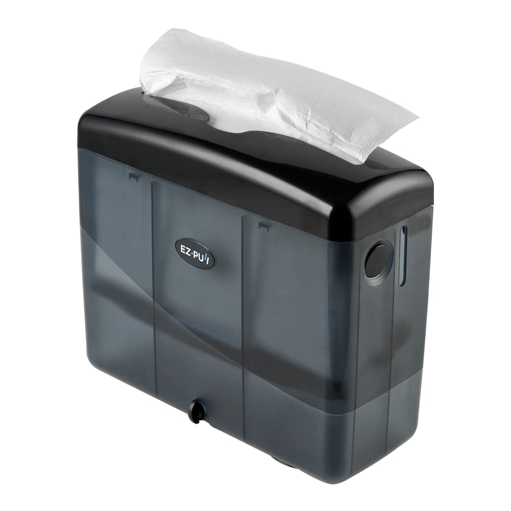 EZbrnd Countertop Multifold Paper Towel Dispenser - Pearl Black (4500B-EZ) | Space-Saving for Kitchen, Bathroom, Office, RV & Airbnb | Quick & Hygienic Hand Drying Solution