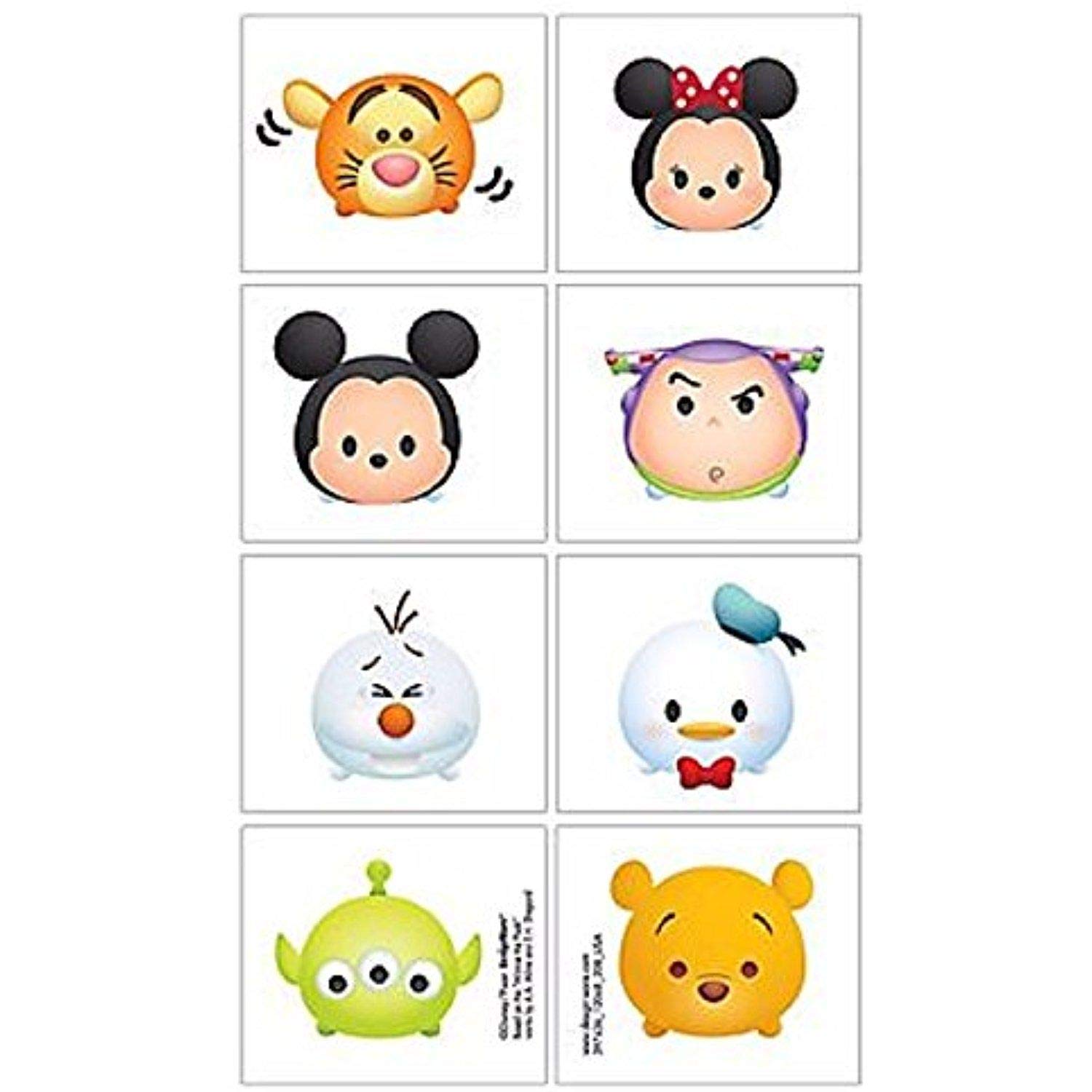 Disney Tsum Tsum Temporary Tattoos for Kids & Adults - Fun Party Favors, Birthday Gifts & Costume Accessories