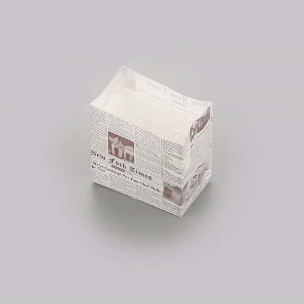 Eco-Friendly Sepia Newsprint Paper Snack Bags 4