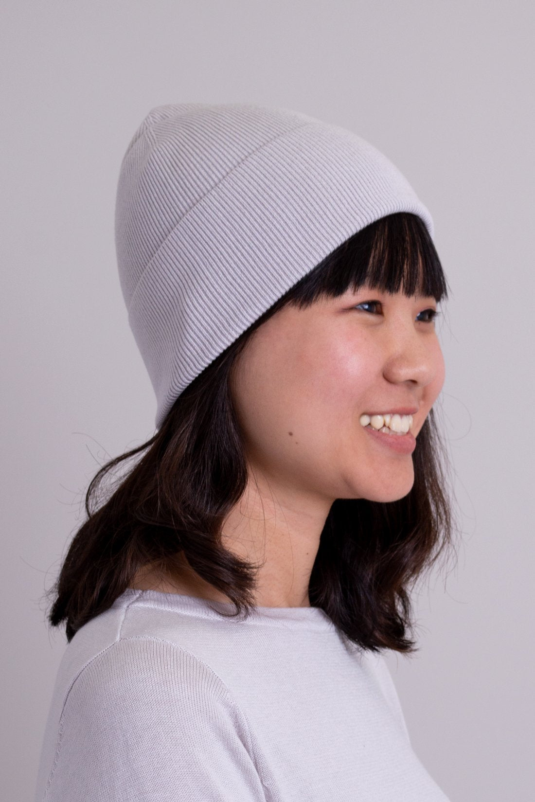 Soft & Warm Knit Beanie for Men & Women - Ice Grey Bamboo Cotton Blend Winter Hat for Cold Weather - Perfect for Skiing, Hiking & Outdoor Activities
