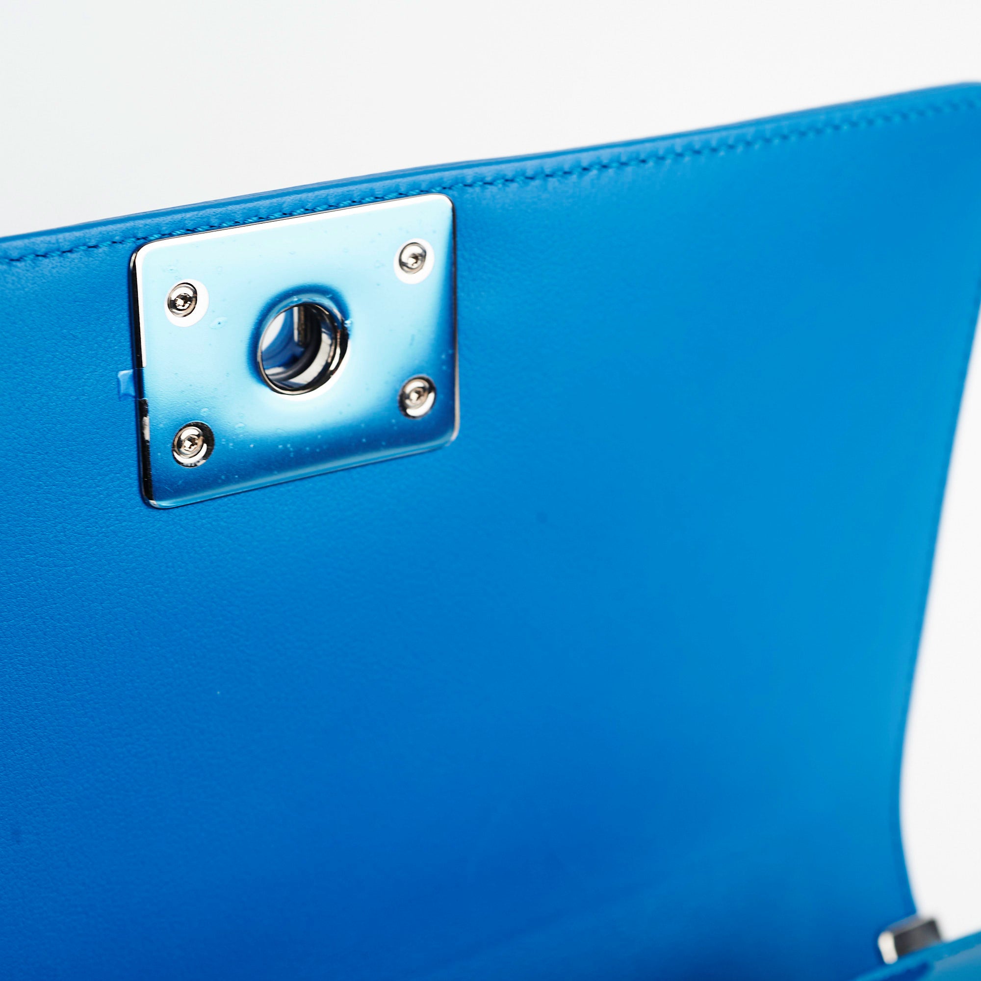 Chanel Boy Old Medium Handbag in Turquoise Blue Patent Leather - Perfect for Evening Events, Parties & Luxury Fashion Accessories