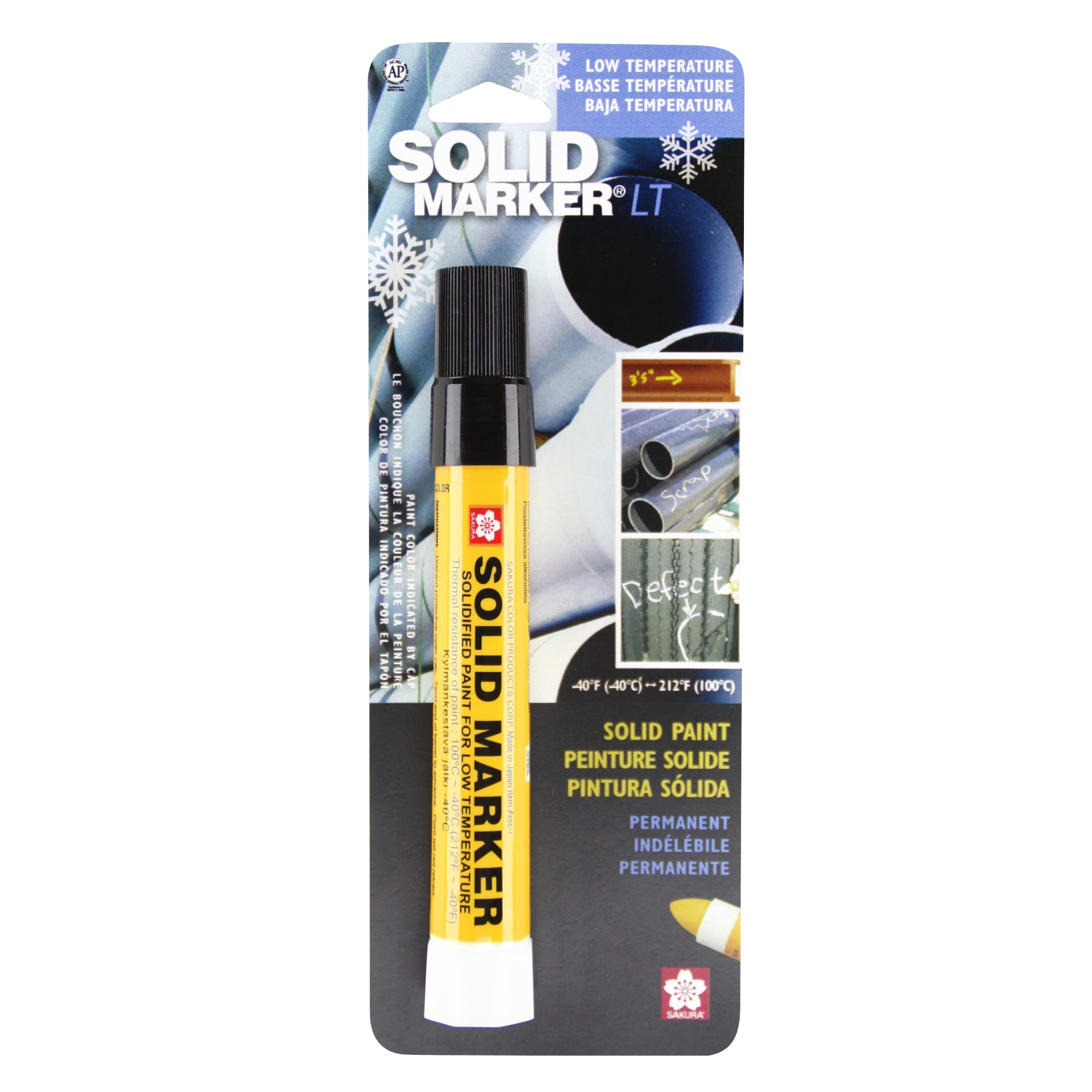 Sakura Solid Paint Markers - Permanent Low-Temperature Twist-Up Paint Pens for Windows, Wood, Glass - Black Ink (1 Pack) - Ideal for DIY Crafts, Home Decor, Sign Making & Glass Painting Projects