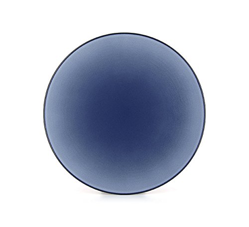 REVOL EQ1028N 11-Inch Dinner Plates Set of 4 - Elegant Cirrus Blue for Everyday Dining & Entertaining | Microwave & Dishwasher Safe