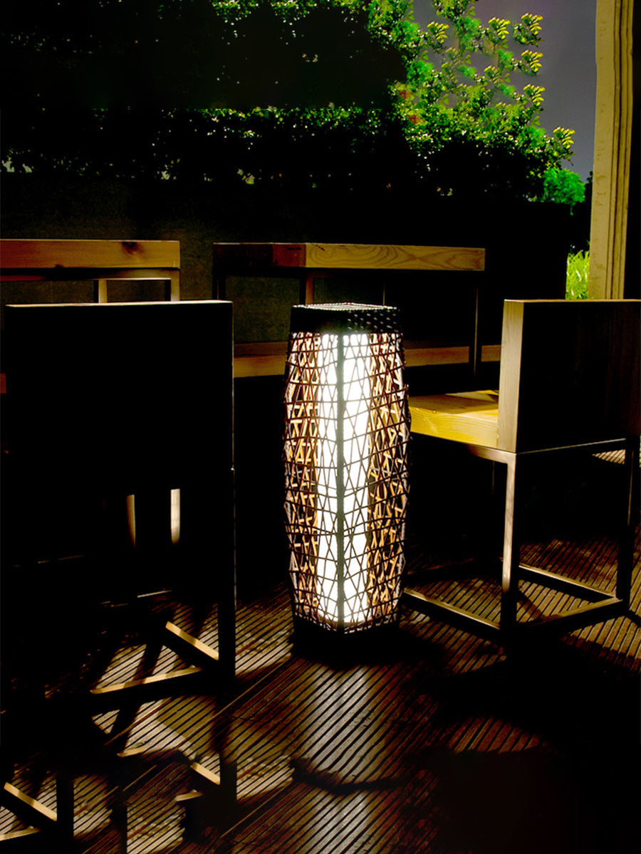 Solar Powered Rattan Outdoor Lawn Lamp - Waterproof Garden Lighting for Patio, Yard, and Pathway Decor