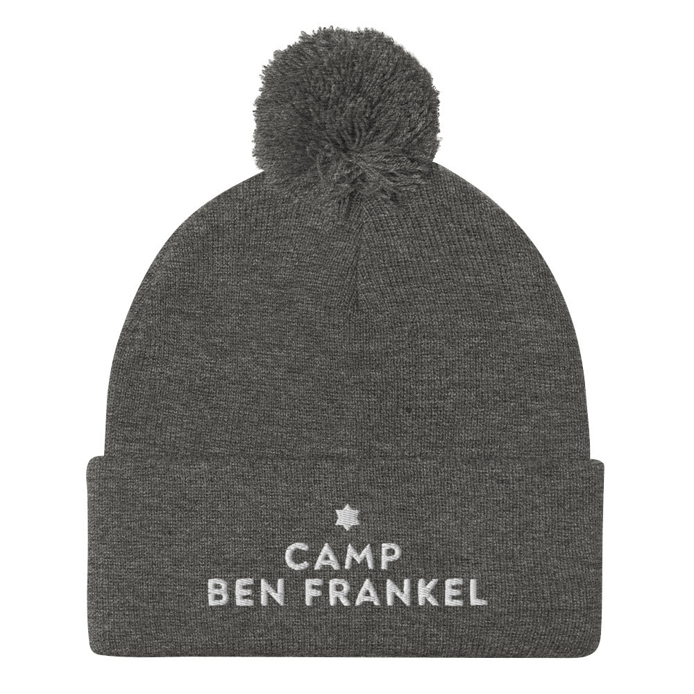 Ben Frankel Pom Pom Beanie - Soft Winter Knit Hat for Women & Men - Cozy Cold Weather Accessory for Outdoor Activities, Skiing, and Casual Wear