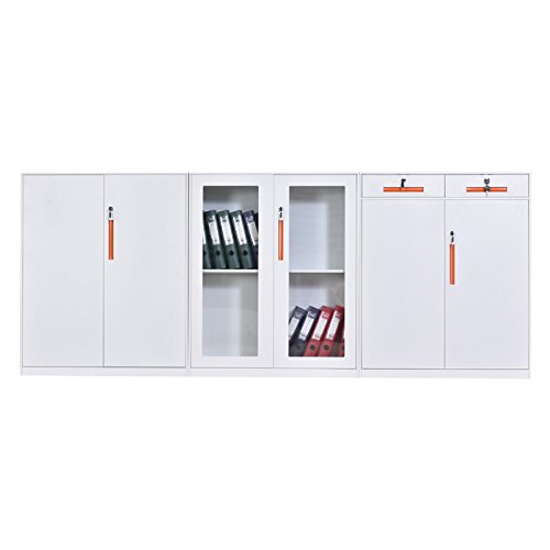 Lockable Small Office File Cabinet with Adjustable Shelf - White Document Storage Cabinet for Home & Office Organization - Perfect for Files, Folders, and Office Supplies Storage