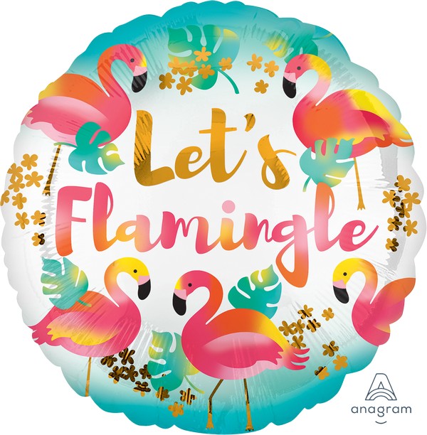 45cm Standard HX Lets Flamingle Balloon - Perfect for Birthday Parties, Baby Showers & Celebrations