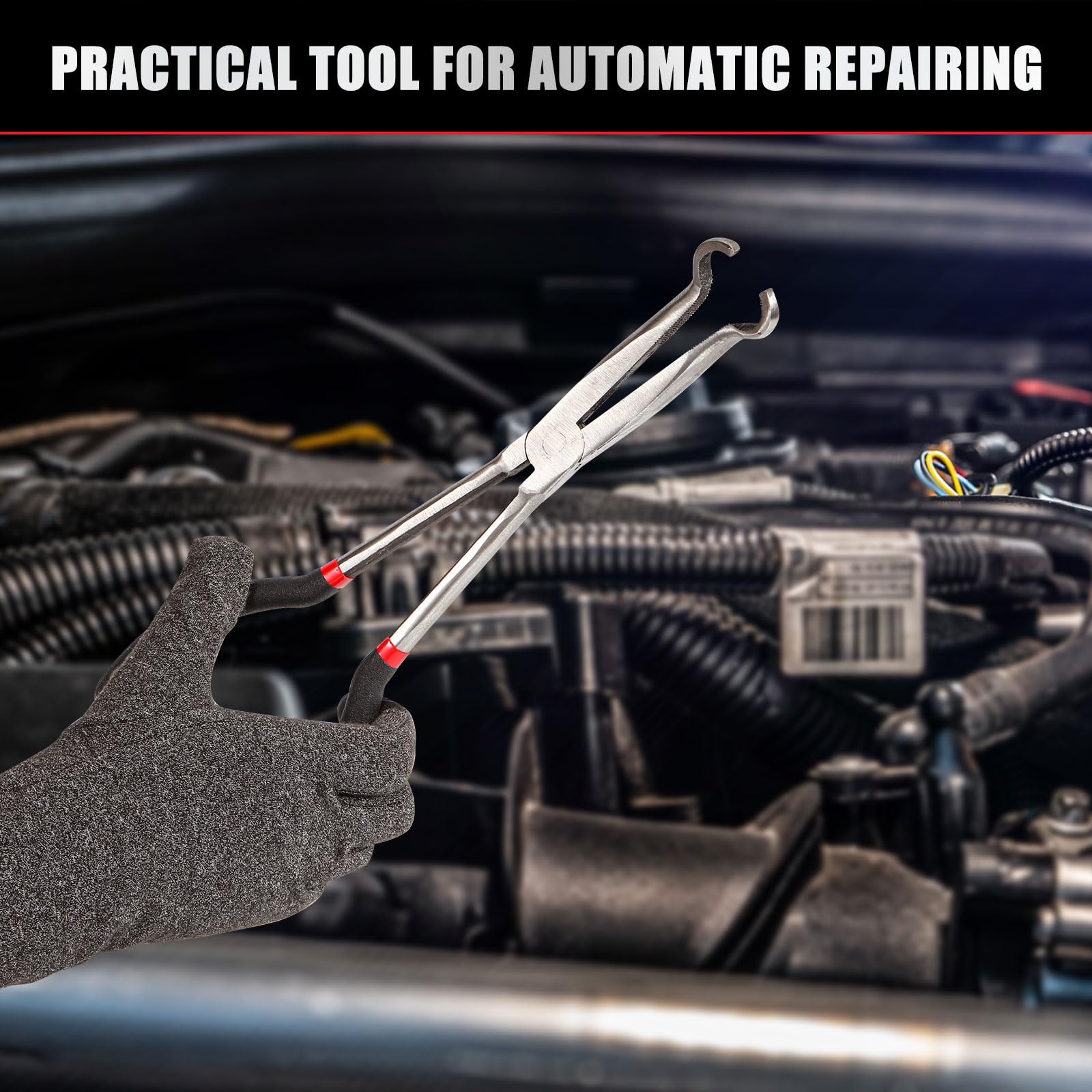 2 Pack Spark Plug Wire Removal Tool Kit - Includes Boot Removal Tool & Pliers Puller - Professional Automotive Wire Puller Set (Black) - Perfect for DIY Car Maintenance & Engine Repair