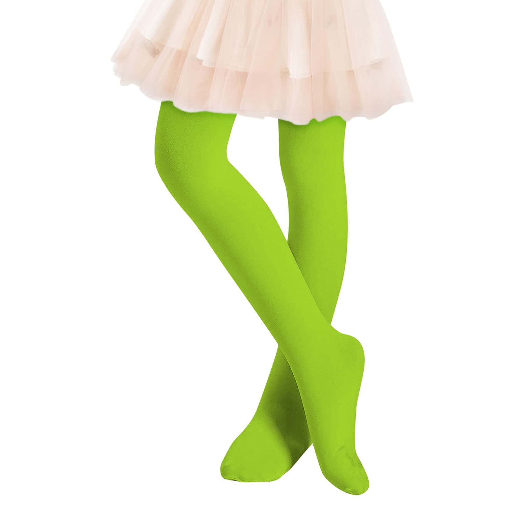 Zando Girls Ballet Tights for Toddler Girls - Soft Footed Dance Stockings for Kids, Stretchy Elastic School Uniform Tights (Pink, White, Black) - Perfect for Ballet Class, Dance Recitals & School Uniforms