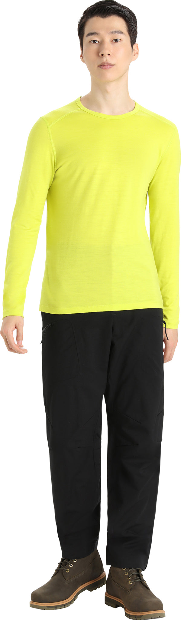 200 Oasis Long Sleeve Crew Neck T-Shirt for Men - Soft Cotton Casual Shirt - Perfect for Everyday Wear, Work & Outdoor Activities