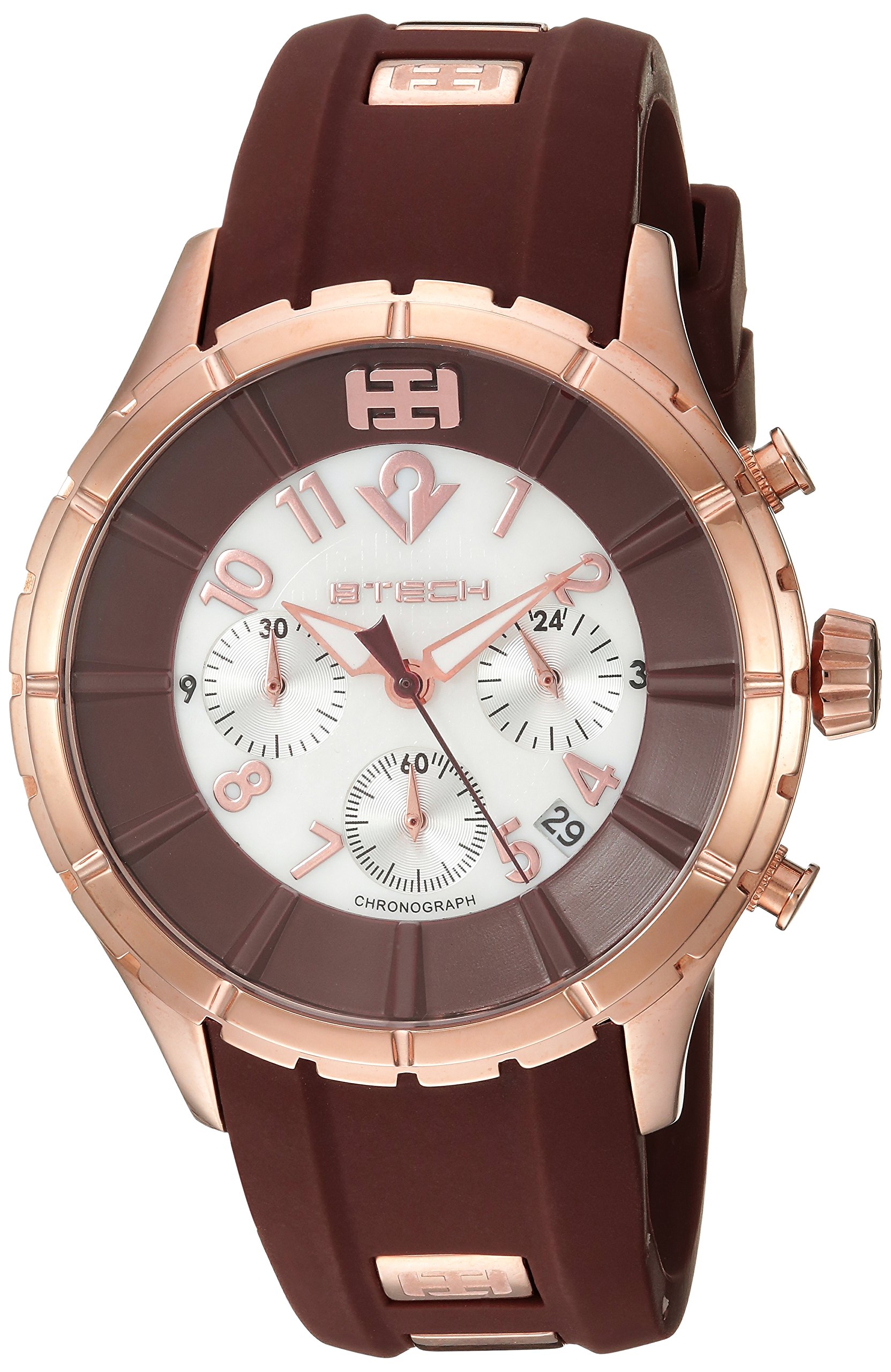 BTECH Women's Analog Chronograph Watch with Silicone Strap - Waterproof Fashion Watch for Women, Perfect for Casual Wear, Sports & Everyday Use