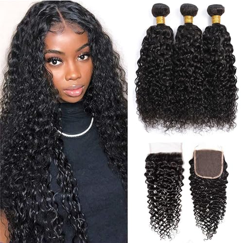Curly Hair Bundles with Closure