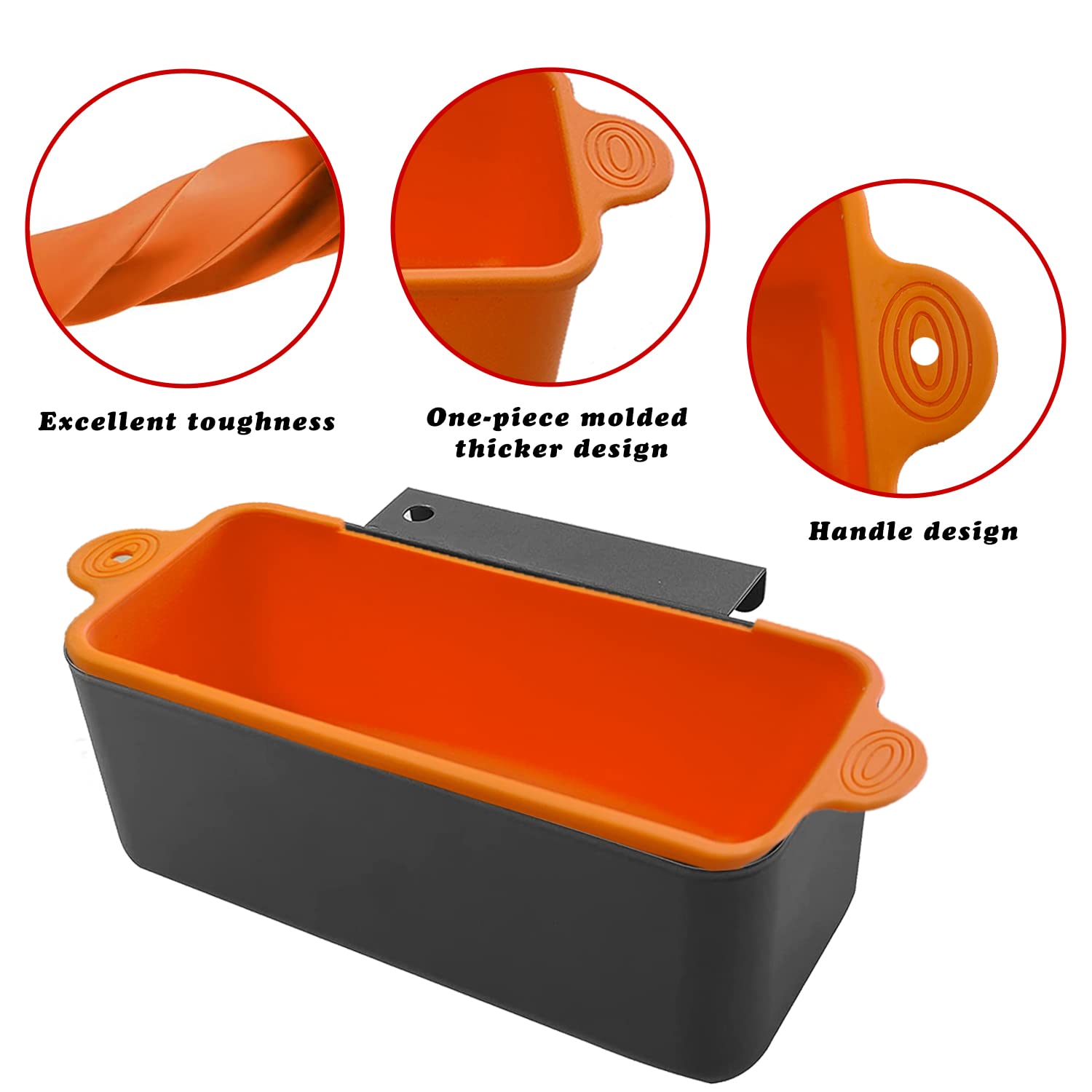 2 Pack Reusable Silicone Grease Cup Liners for Blackstone 36/28/22/17 Inch Griddles - Eco-Friendly Replacement for Aluminum Foil Drip Trays, Orange (Perfect for Outdoor BBQs, Camping & Backyard Cooking)