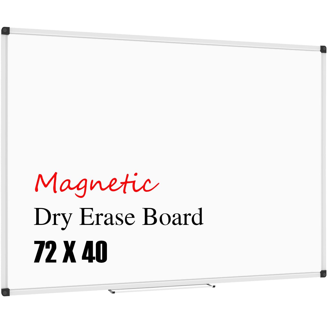 XBoard 72 x 40 Inch Extra Large Magnetic Whiteboard - Giant Dry Erase Board for Wall with Marker Tray | 6' x 3' Aluminum Frame Presentation Board for Office, Classroom & Home Use
