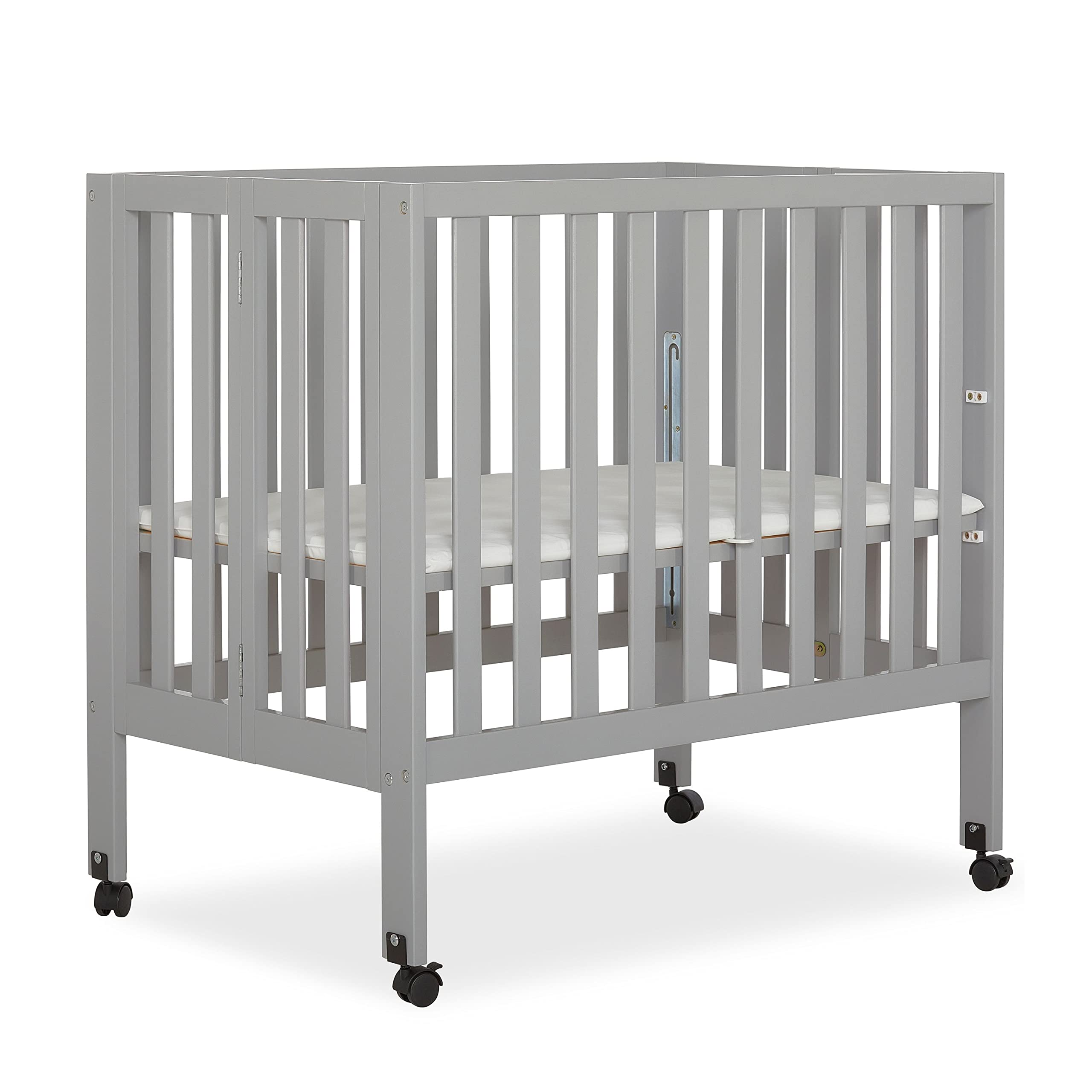 **Dream On Me Jett Lightweight Portable Convertible Crib – 3 Adjustable Mattress Heights, Foldable Travel Crib with 1.5” Mattress Pad – Perfect for Nursery, Travel & Small Spaces**