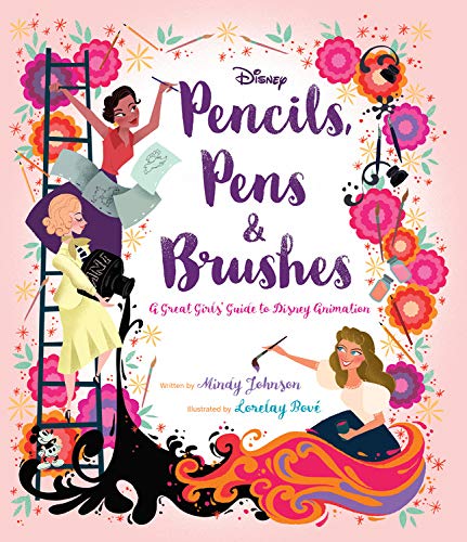 Disney Animation Pencils, Pens & Brushes Set - Perfect Gift for Girls & Artists | Ideal for Sketching, Drawing & Animation Projects