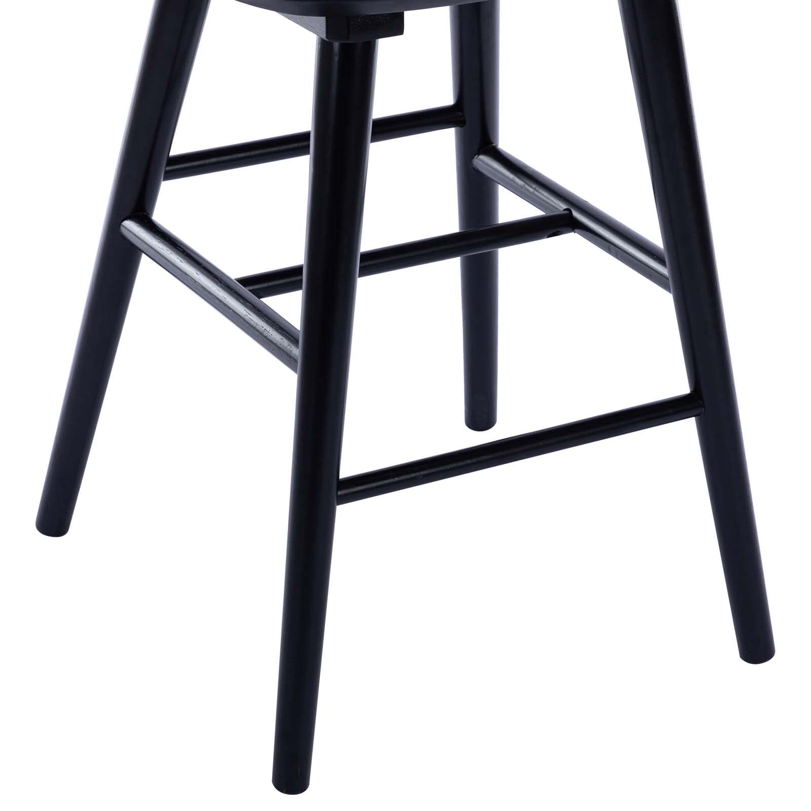 DUHOME Set of 2 Wooden Bar Stools 24