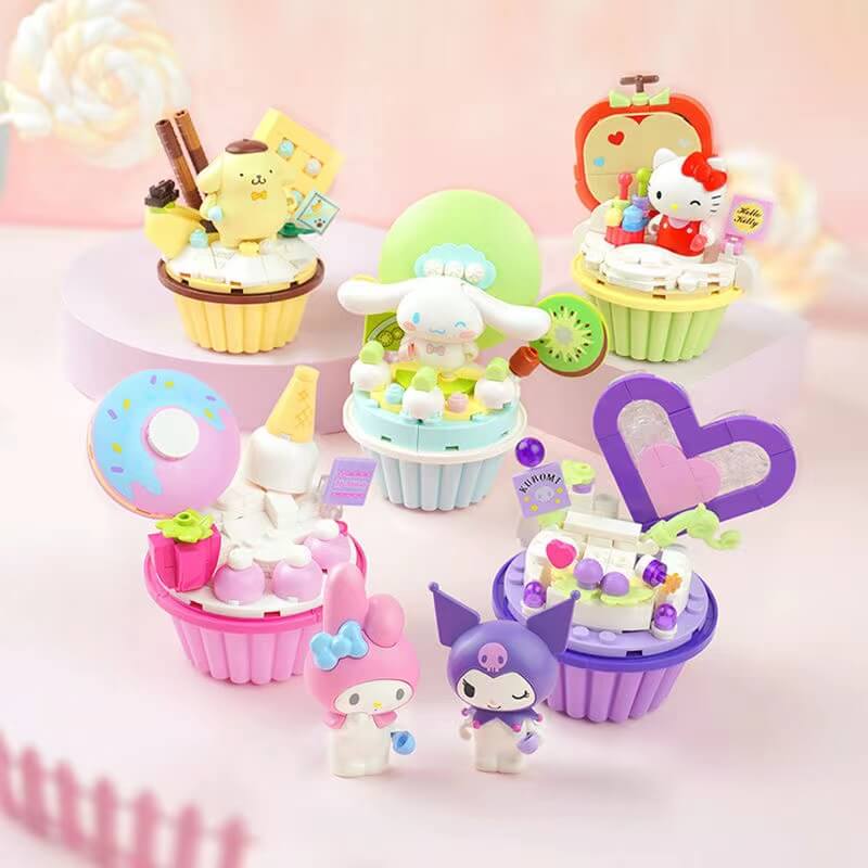 Keeppley Sanrio Hello Kitty Building Block Cake Set - DIY Creative Toy for Kids & Adults - Perfect for Birthday Gifts & Home Decoration