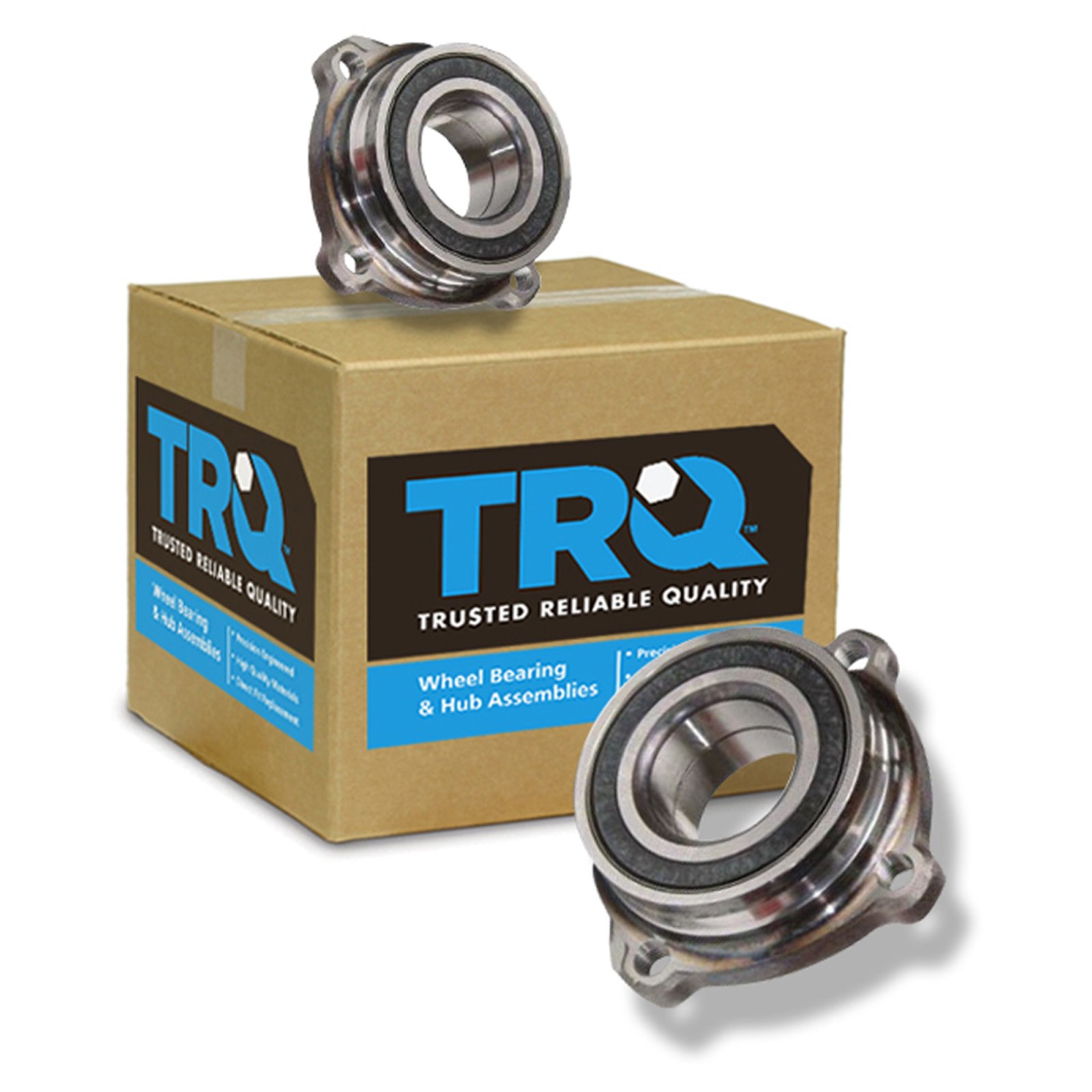 TRQ Rear Wheel Hub Bearing Pair Compatible with BMW 7 Series 6 Series 5 Series & X Series - Smooth Ride & Enhanced Performance for Highway & City Driving