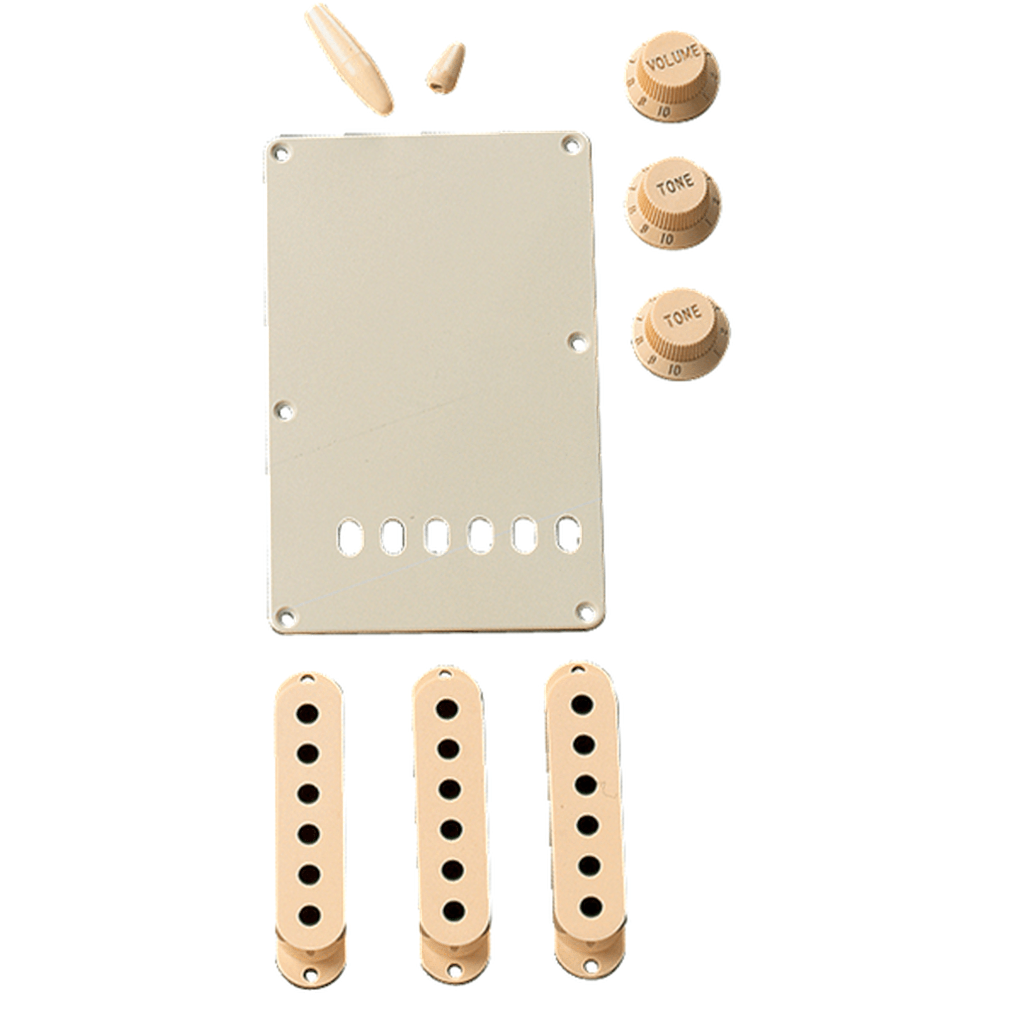Fender Stratocaster Guitar Accessory Kit - Aged White Finish | Replacement Parts & Maintenance Tools for Electric Guitars | Perfect for Musicians, Performers & Guitar Enthusiasts